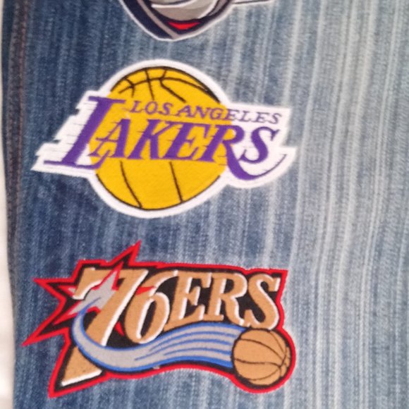 NBA UNK Denim Jeans Sz 40 Team Logo Patch - Picture 7 of 14